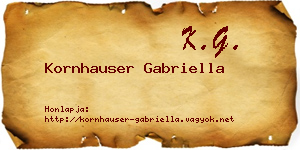 Kornhauser Gabriella névjegykártya